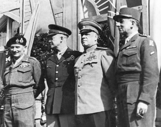 Photograph of the Commanders of the Four Allied Powers
