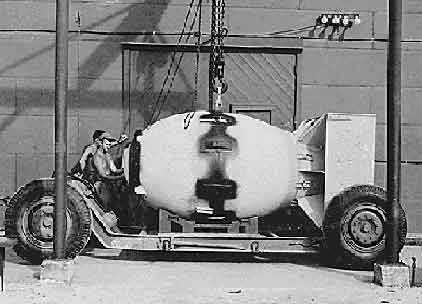 Photographic image of Fat Man, the atomic bomb detonated over Nagasaki