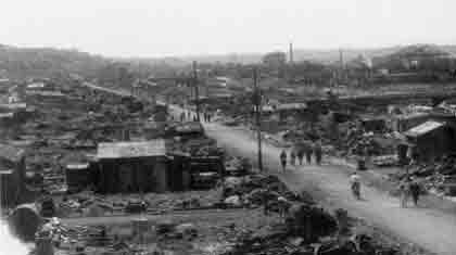 Photographic image of devastated Tokyo district